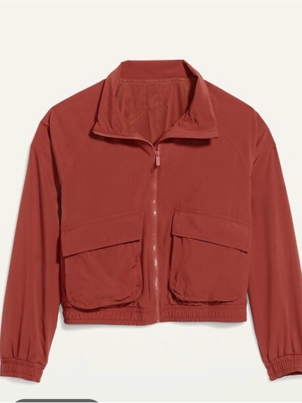 Old Navy Cropped Utility Jacket in Rust